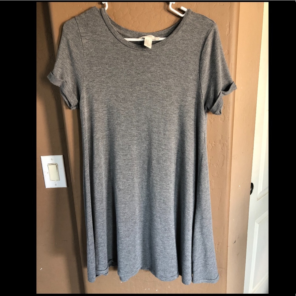 Gray flowy dress